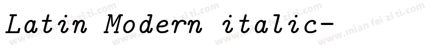 Latin Modern italic字体转换